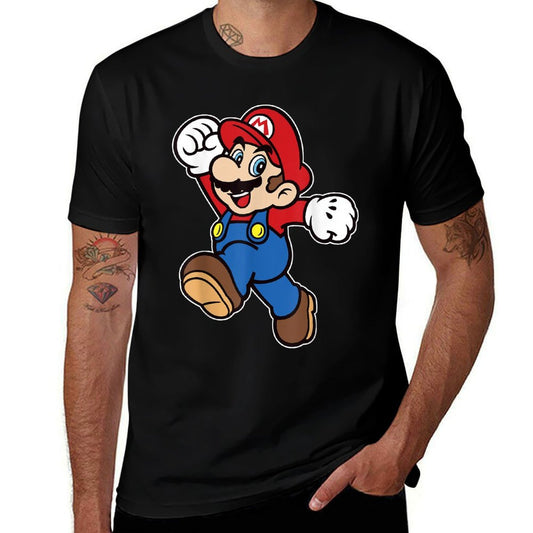 Super Mario Classic Jump Portrait  Summer-ready Fabric T-Shirt