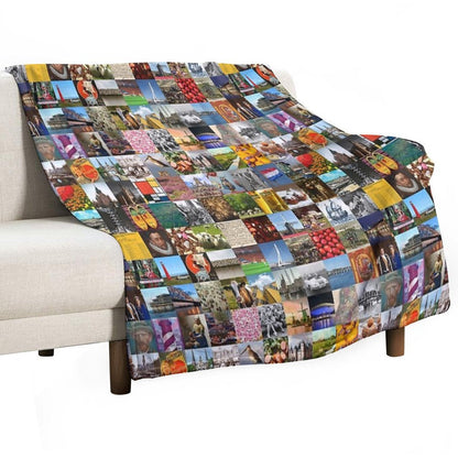 Typical Netherlands Collage of History And Holland Versatility Throw Blanket