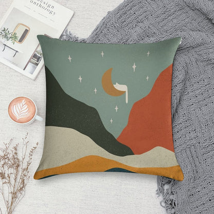 Cat Landscape 203 Soft Easy Maintenance Throw Pillow