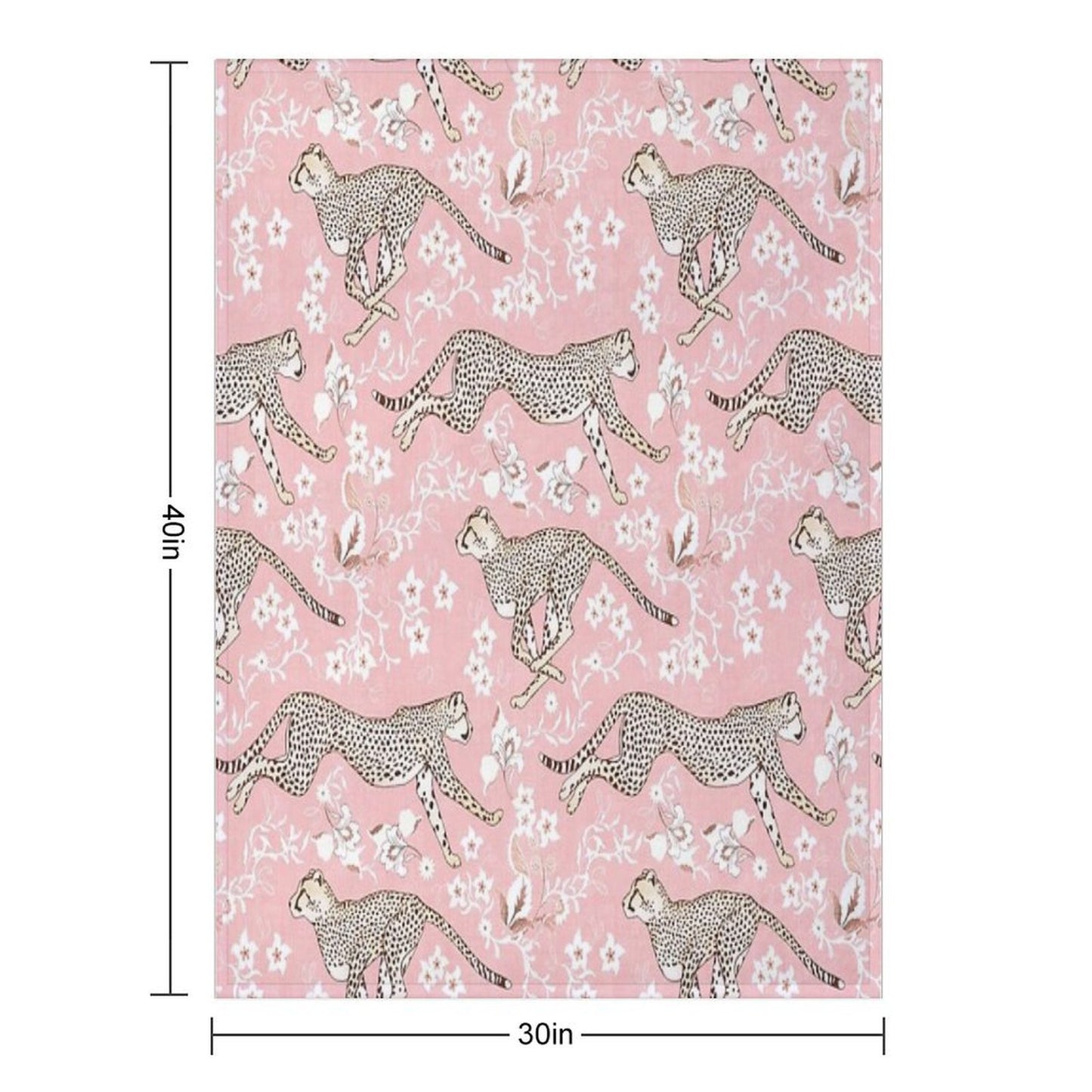 Cheetah Chintz - Cotton Candy Pink Comfort Throw Blanket