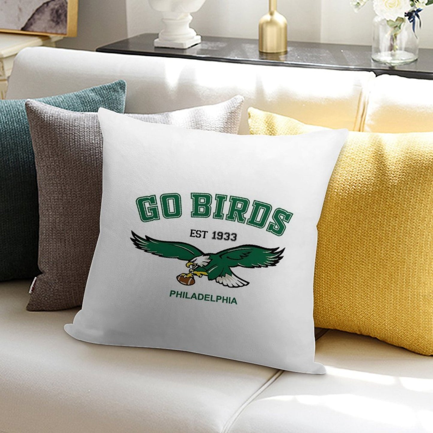 Art - Philadelphia Eagles Soft Bedroom Essential Throw Pillow