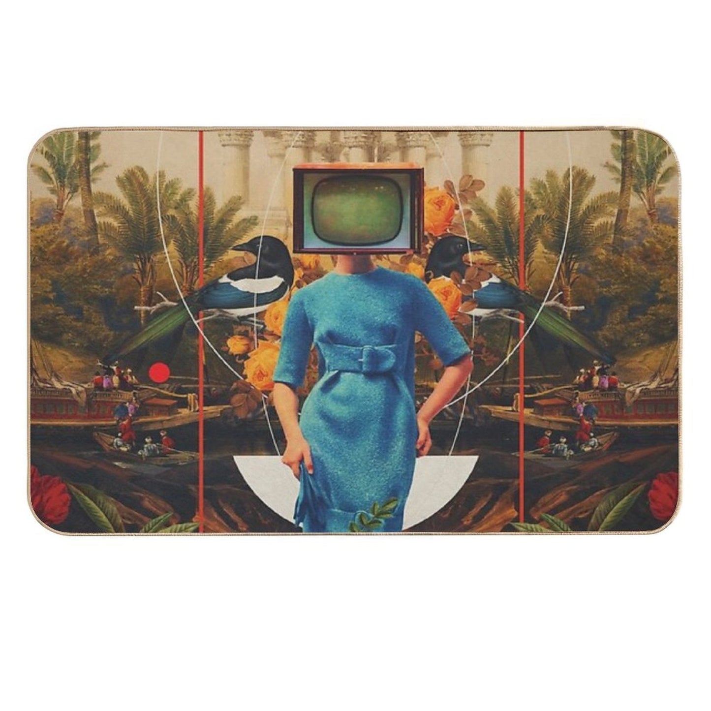 Her Asymmetries  Easy To Clean Bath Mat