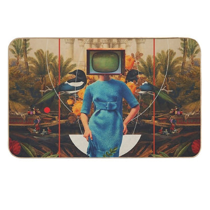 Her Asymmetries  Easy To Clean Bath Mat