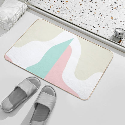 Abstract Modern Pastels  Long-Lasting Bath Mat