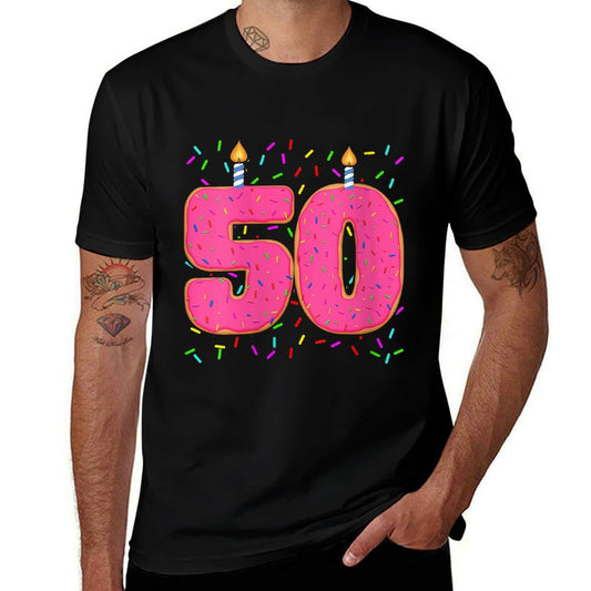 Womens Donut 50th Birthday Donut Themed 50th Birthday Donut Grow Up  Versatile T-Shirt
