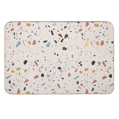 Colorful Aesthetic Terrazzo Design  Slip-Resistant Bath Mat