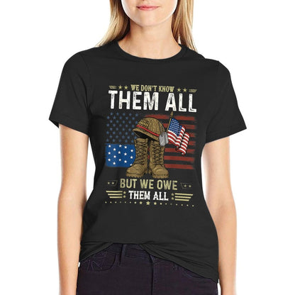 We Owe Them All Partiotic Veterans Day Memorial Day Lightweight T-Shirt