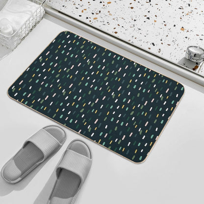 Simple Navy Pattern  Pet-Safe Bath Mat
