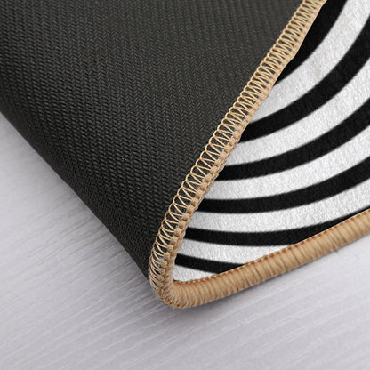 Twilight Zone Tunnel (black on White)  Toxin-Free Bath Mat