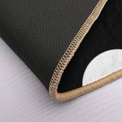 Black And White Polka Dot Design  Absorbent Bath Mat