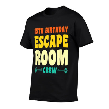 15 Year Old Happy 15th Birthday Escape Room 15th Birthday  Trendy Pattern T-Shirt