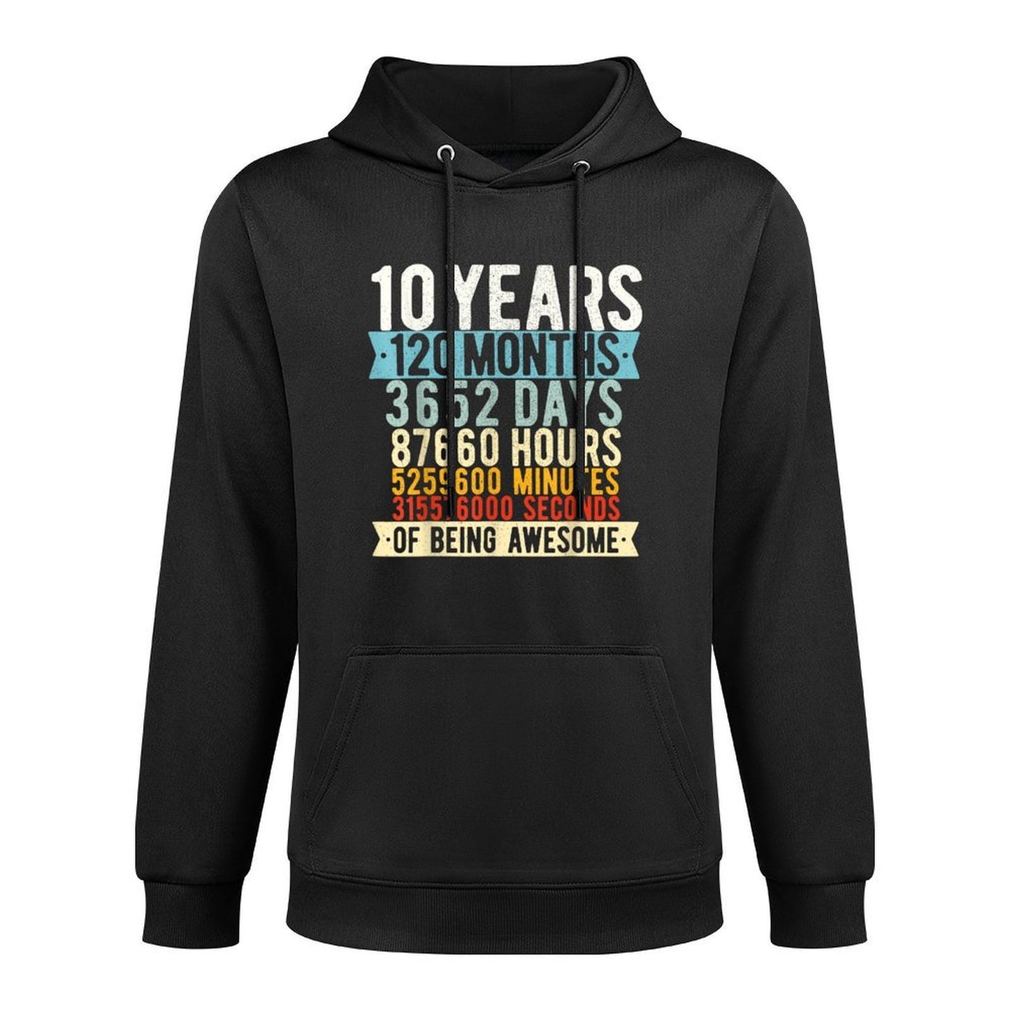 10th Birthday 10 Years Old Vintage Retro 120 Months Layering Staple Hoodie