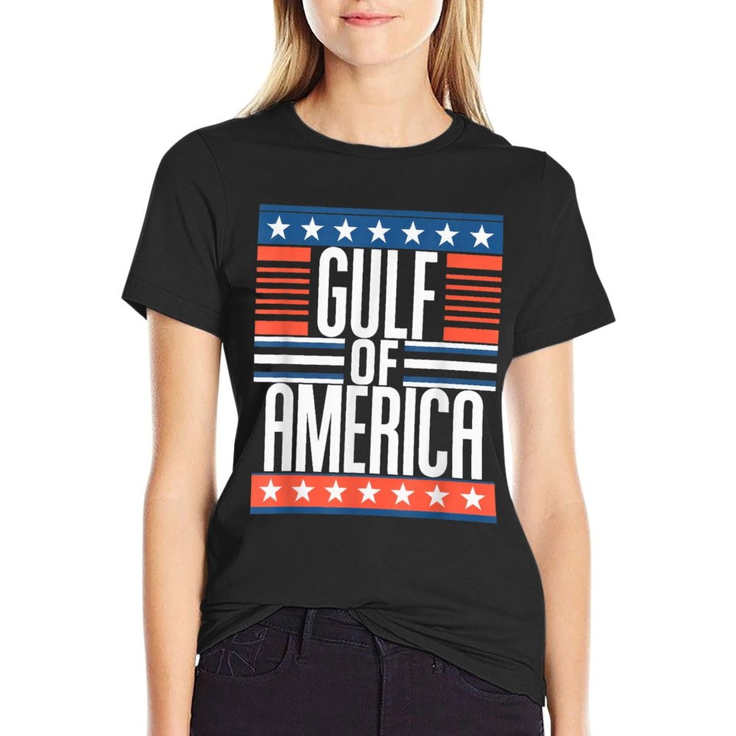 Gulf Of United States Of America Patriotic USA Flag Vintage-inspired T-Shirt