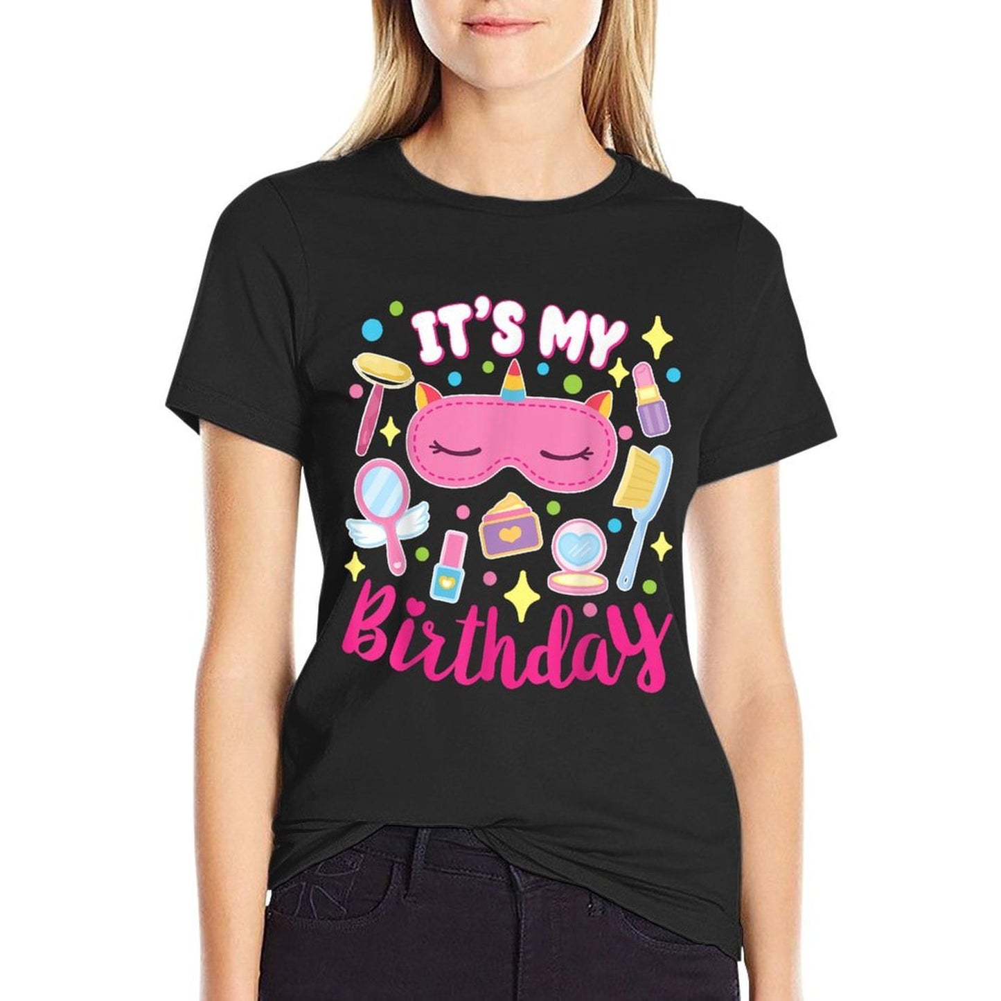 It's My Birthday Spa Party Birthday Pampered Unicorn Girls  Eco-friendly Material T-Shirt