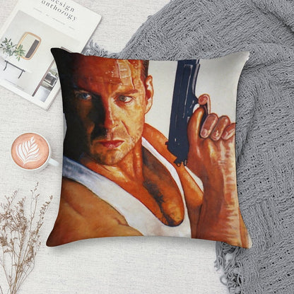 Die Hard Soft Hidden Zipper Throw Pillow