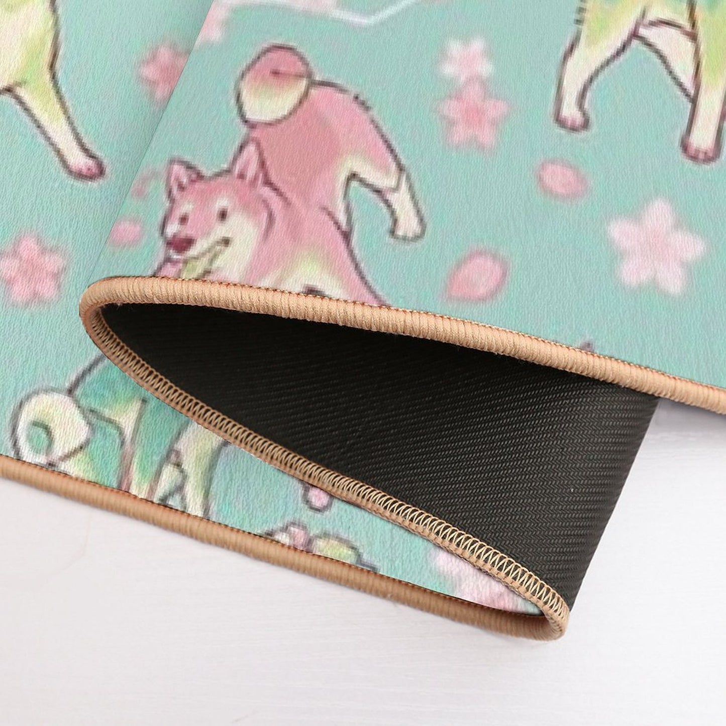 Shibakura & Matchinu in Mint  Eco-Friendly Bath Mat