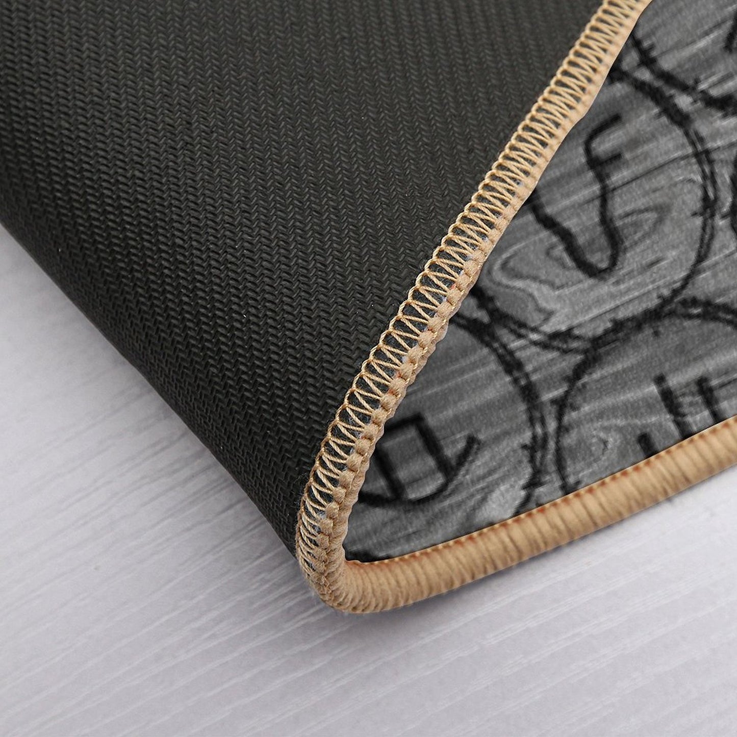 Black Cattle Brands on Wood Grain  Multi-Purpose Bath Mat