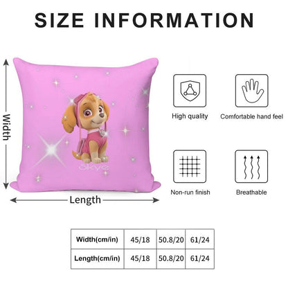 Paw Patrol Skye Pink Design Soft High-Density Material Throw Pillow