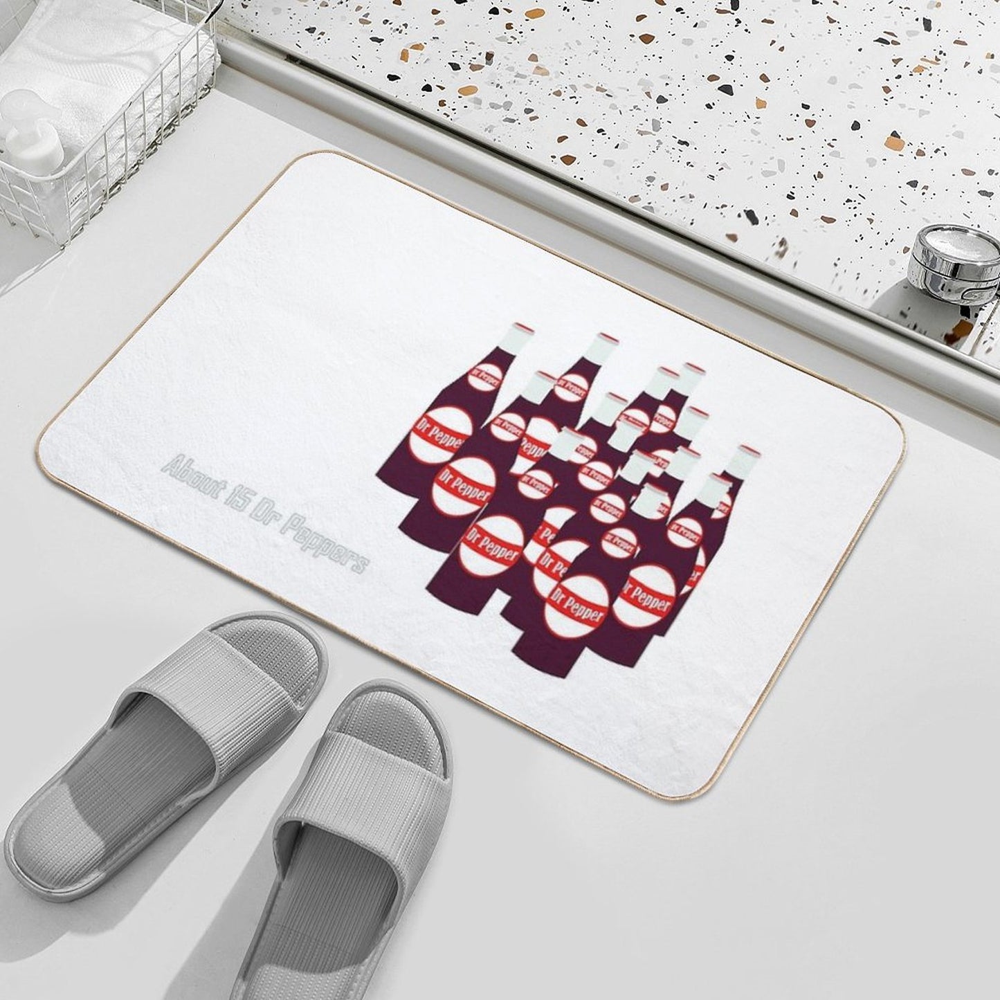 About 15 Dr Peppers  Dirt-Trapping Bath Mat