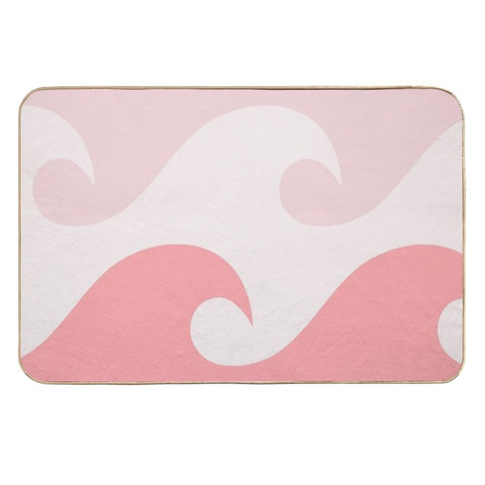 Pink Ocean Waves  Slip-Resistant Bath Mat