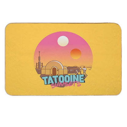 Tatooine Sunsets Vintage  Stain-Proof Bath Mat