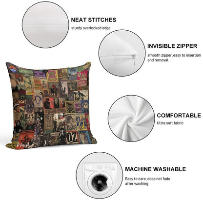 Rock N' Roll Stories II Soft Home Decor Throw Pillow