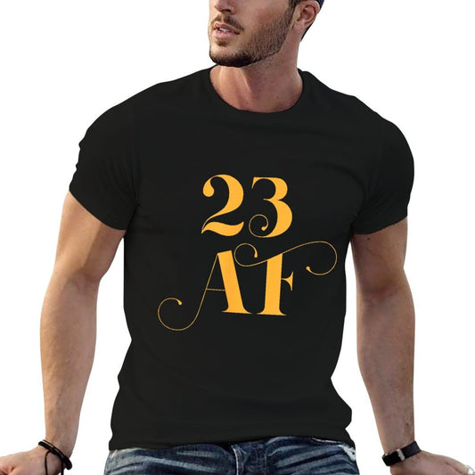 23 AF  23 Years Old  Fancy Golden Yellow 23rd Birthday  Soft T-Shirt