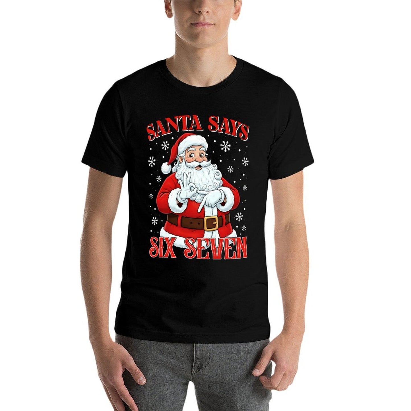 Funny Santa Says Six Seven Christmas 67 Meme Xmas Kids Boys  Summer-ready Fabric T-Shirt