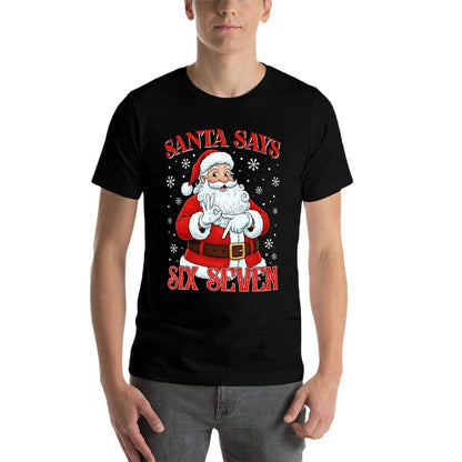 Funny Santa Says Six Seven Christmas 67 Meme Xmas Kids Boys  Summer-ready Fabric T-Shirt