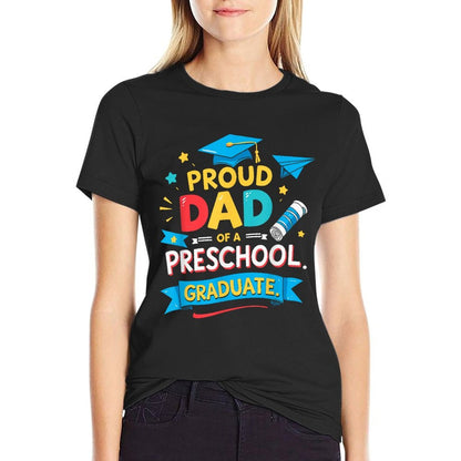 Proud Dad of A 2025 Preschool Pre-K Graduate Graduation  Soft T-Shirt