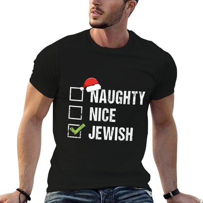 Naughty Nice Jewish Santa Jew Christmas Gift Hanukkah  Moisture-wicking T-Shirt