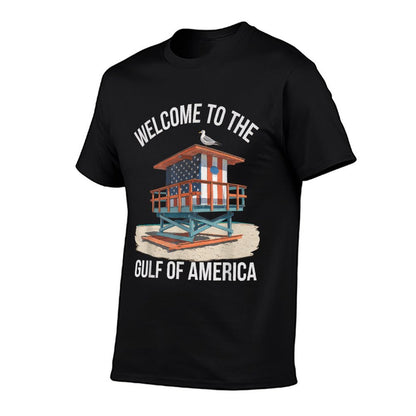 Gulf Of USA America Gift Men Women Flag Beach Eco-friendly Material T-Shirt
