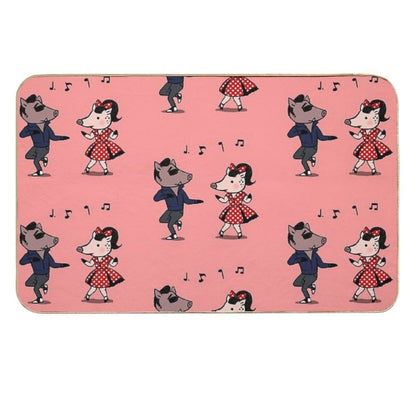 Rockabilly Boars  Toxin-Free Bath Mat