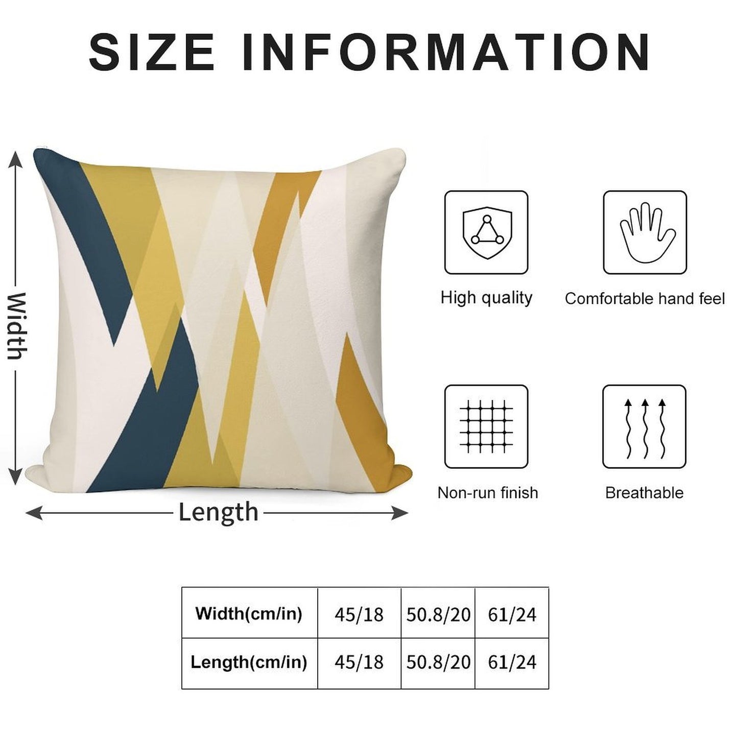 Triangular Abstract in Mustard Yellows, Navy Blue, And Blush Tones. Minimalist Geometric Soft Style Accent Throw Pillow