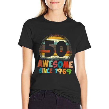 50th Birthday Retro Vintage Awesome Since 1969  Odor-resistant T-Shirt