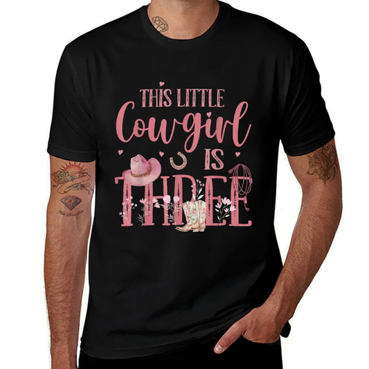 Little Cowgirl Is Three Western Rodeo 3rd Birthday Party  Soft T-Shirt