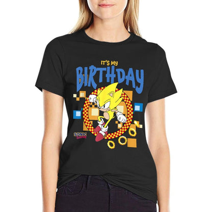 Sonic The Hedgehog Birthday It's My B-Day Super Sonic  Durable T-Shirt
