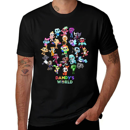 Dandy&#39;s World Characters  Funny Dandys World Kids Toddler  High-quality Stitching T-Shirt