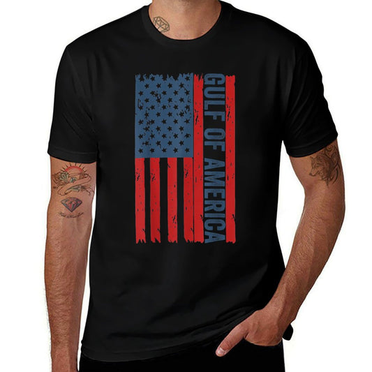 Gulf Of US America Est 2025 Funny Gulf of USA American Flag Soft T-Shirt