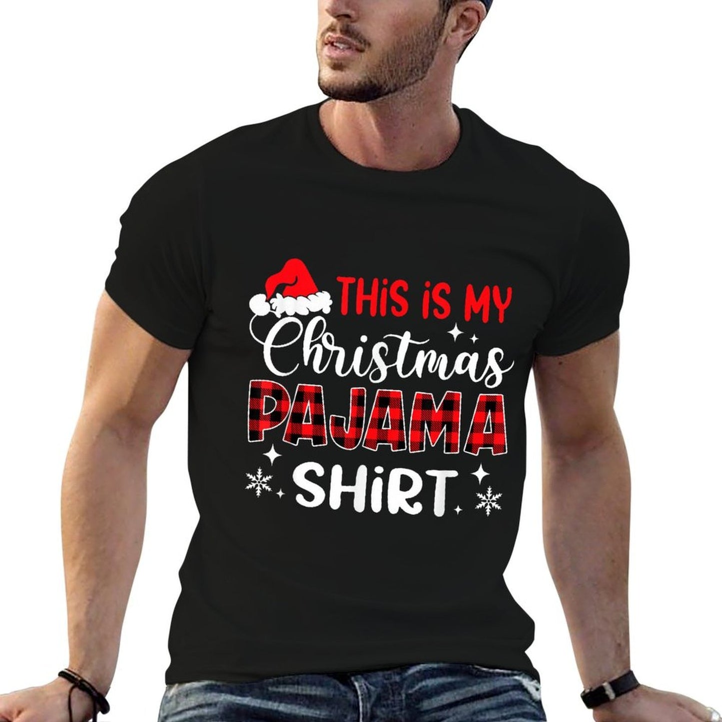 This Is My Christmas Pajama Funny Xmas PJs Men Women  Odor-resistant T-Shirt