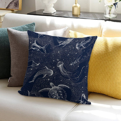 Cosmic Ocean Soft Washable Throw Pillow