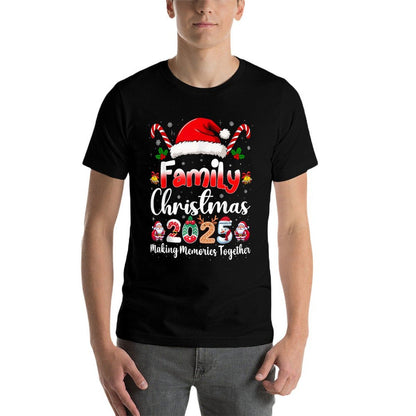 Family Crew Christmas Squad 2025 Funny Xmas Matching Pajamas  Easy-care T-Shirt