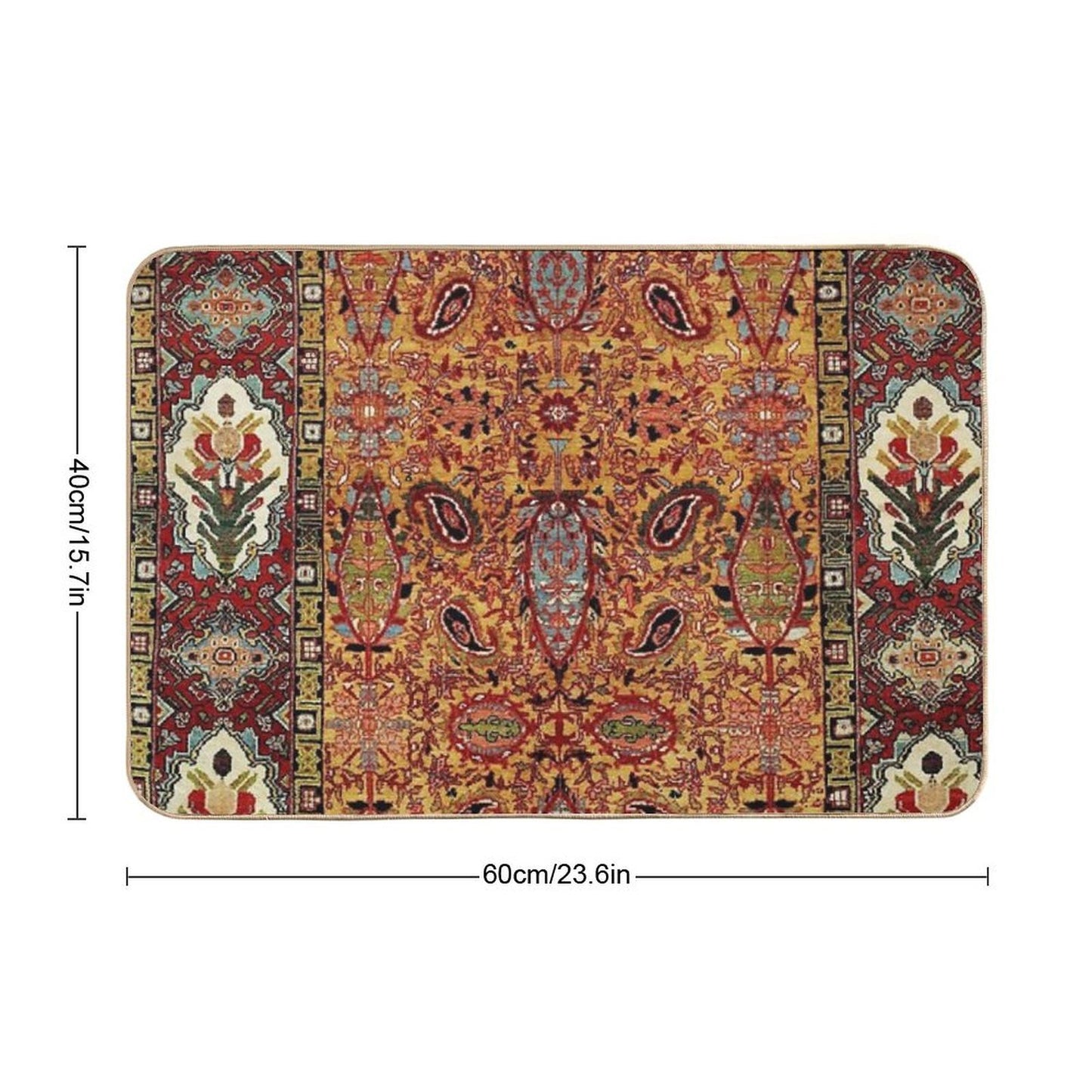 Sehna Kurdish Northwest Persian Rug Print  Anti-Trip Bath Mat