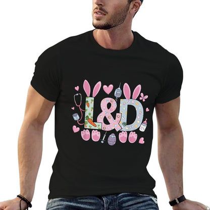 Cute LD Labor And Delivery Nurse Easter Bunny Eggs Spring  Relaxed-fit T-Shirt