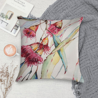 Gum Tree Watercolour Soft Ultra-Soft Texture Throw Pillow
