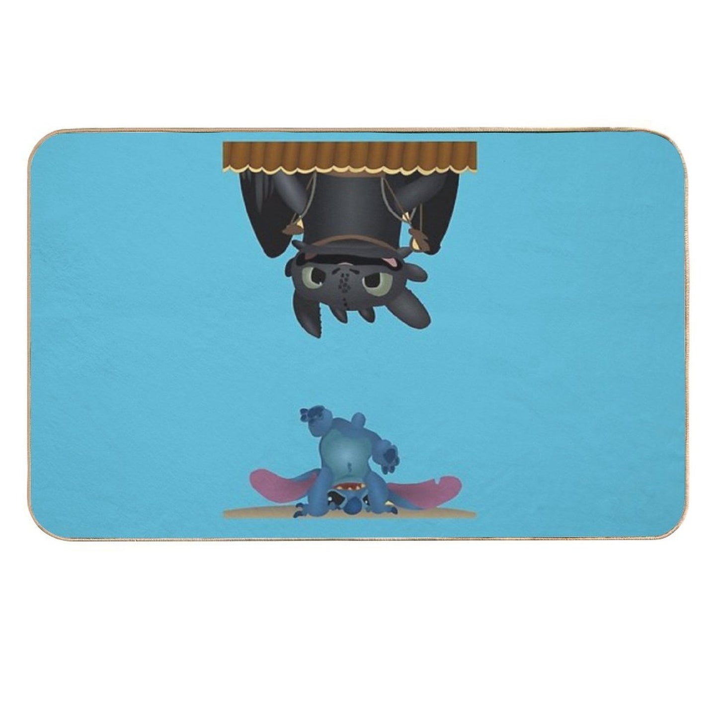 Besties Are As Mad As Each Other - Stitch And Toothless  Easy Maintenance Bath Mat
