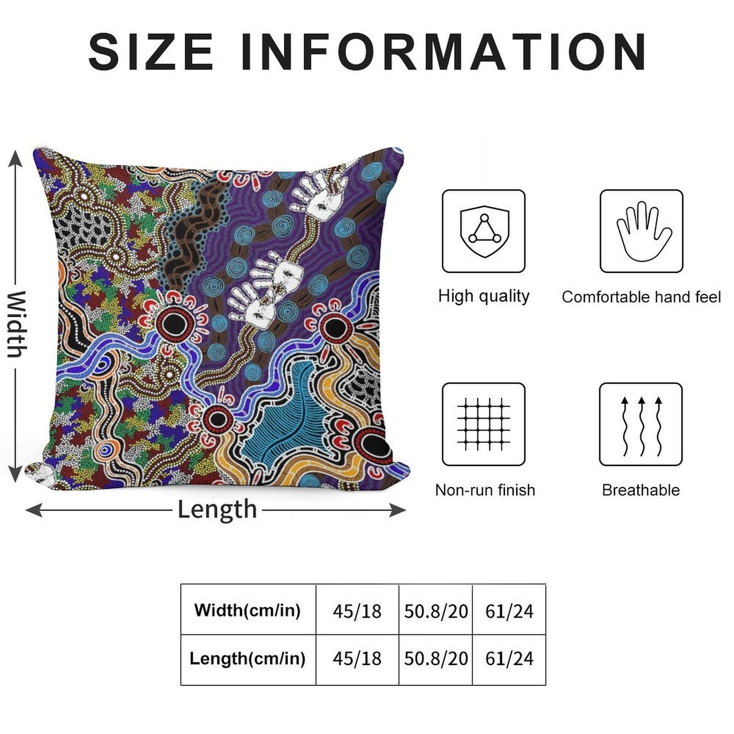 Authentic Aboriginal Art - Discovering Your Dreams Soft Durable Construction Throw Pillow