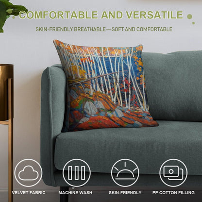 In The Northland (Group Of Seven) by Tom Thomson Canadian Landscape Soft High-Density Material Throw Pillow