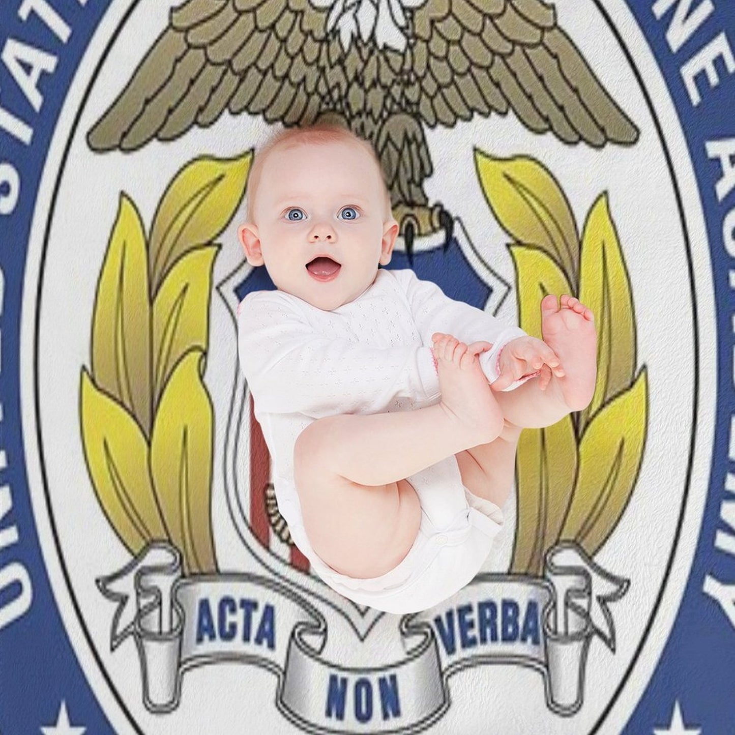 Merchant Marine Academy Logo Velvety-soft Throw Blanket