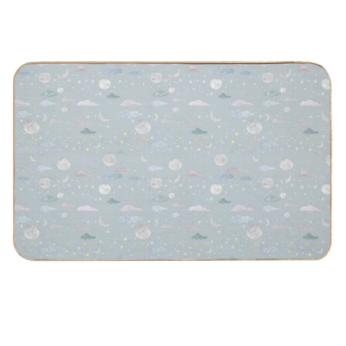 Sparkle - Light Blue Durable Bath Mat